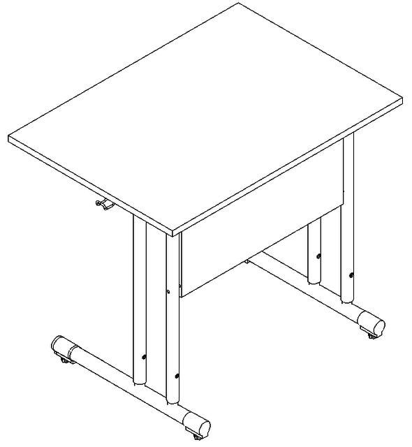 Стол ученический 
Одноместный, регулируемый по высоте 3-6 р.г.