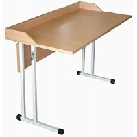 Стол ученический регулируемый двухместный, 2-4 или 4-6 ростовая группа, для кабинета физики/химии с бортиками