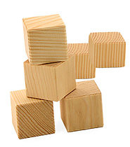 Деревянные кубики  6 шт (Неокрашенные)