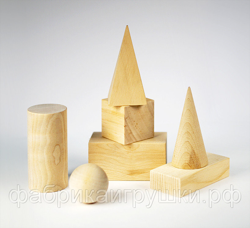 Набор деревянных геометрических фигур 7 штук
