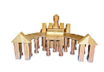 Конструктор детский напольный из дерева ЗОДЧИЙ, 78 элементов