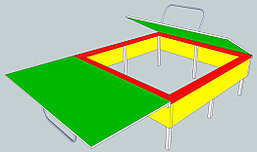 Песочница с крышкой большая (с декором)