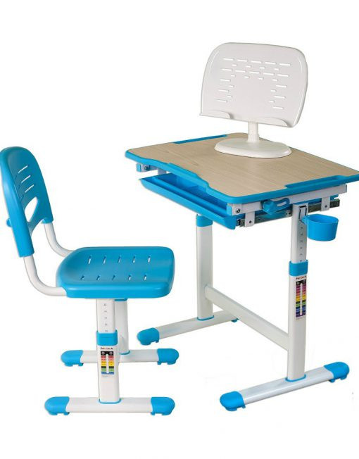 Растущая парта и стул FUNDESK PICCOLINO, 664*474*540-760 мм, цвет голубой