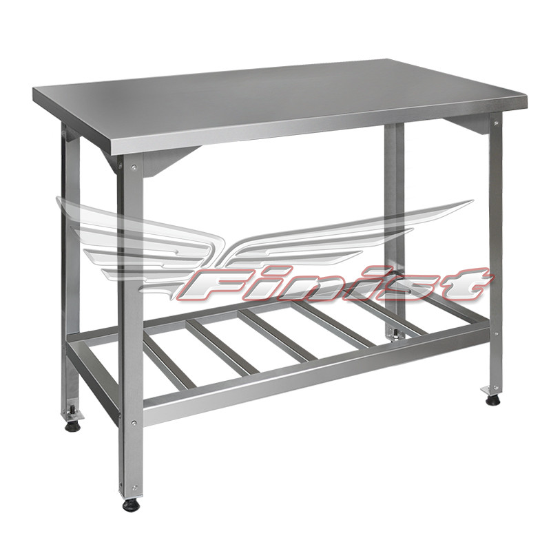 Стол производственный с бортом Ш1160* Г800*В860, Каркас уголок и СПН полка решетка из нержавеющей
стали