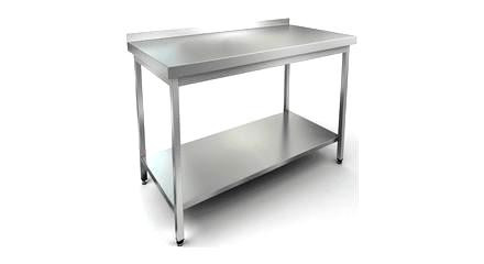 Стол производственный с бортом Ш1500* Г600*В860, Каркас уголок и СПН полка сплошная из нержавеющей
стали