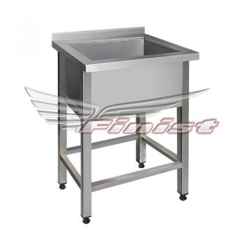 Ванна моечная односекционная - сварная мойка. Каркас  сварной из профильной нержавеющей  трубы 600х600х860