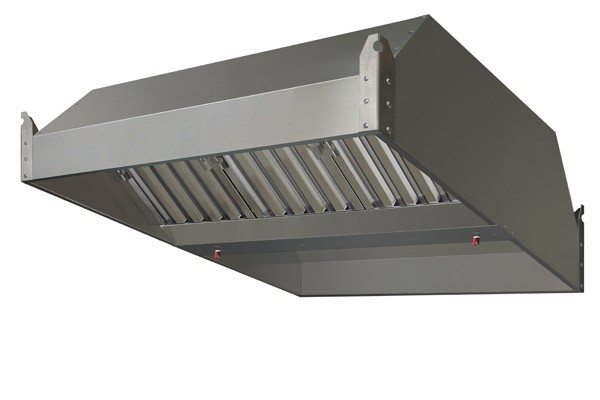 Зонт приточно вытяжной нержавеющий островной (центральный)  800*1200*400 мм