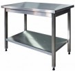 Стол производственный сварной. Каркас - нержавеющая труба, полка сплошная из нержавеющей стали, с бортом 1200х600х860