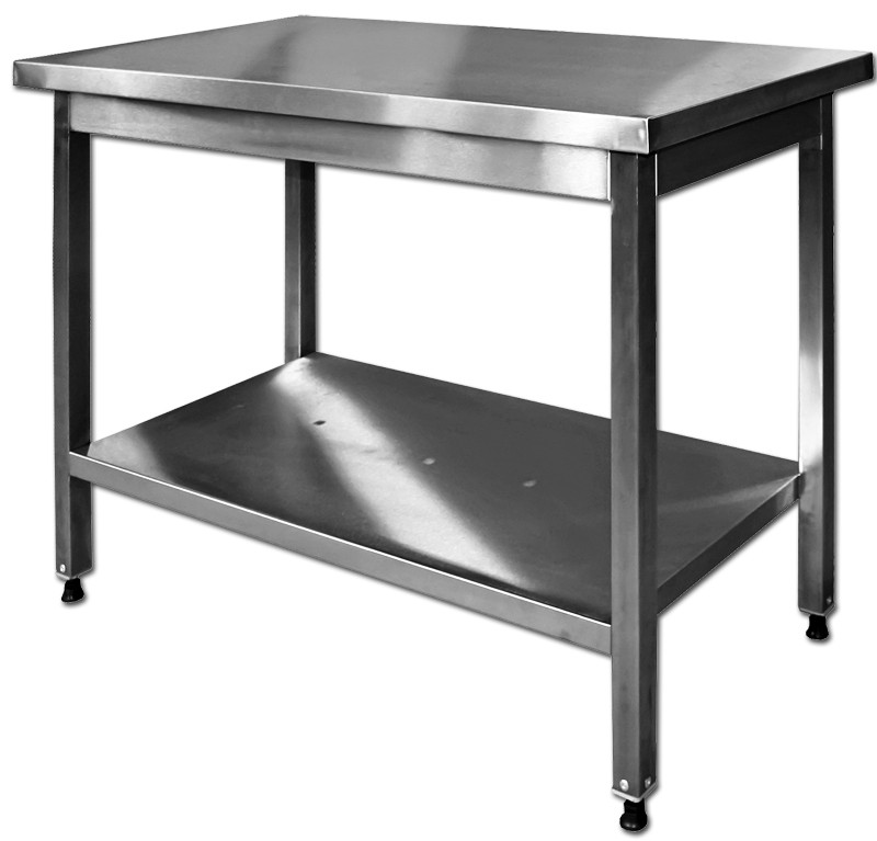 Стол вставка разборный. Полка сплошная из нержавеющей стали, каркас из оцинкованной стали 200*800*860