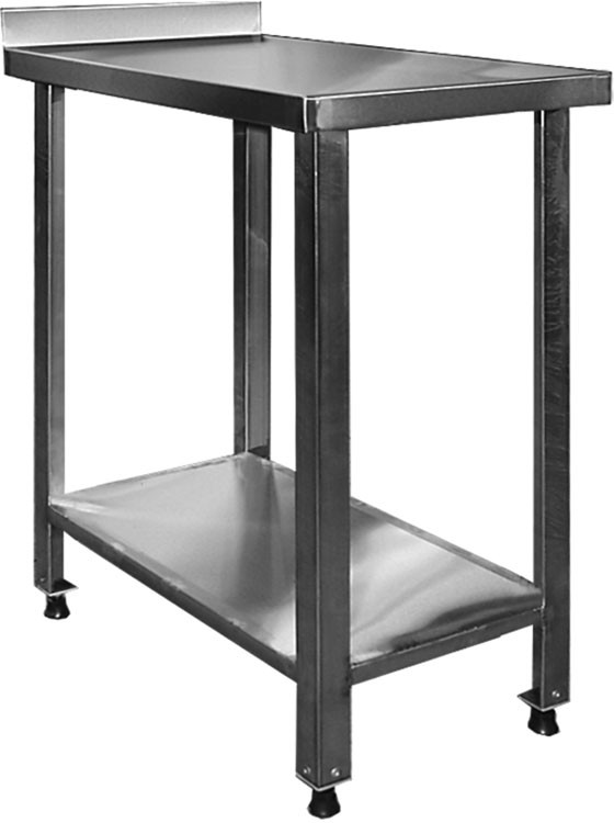 Стол вставка сварной, с бортом. Полка сплошная и каркас из трубы с полимерно-порошковым покрытием  200*700*860