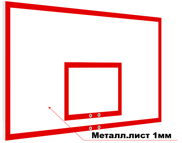 Щит баскетбольный антивандальный игровой, шт. 1800х1050