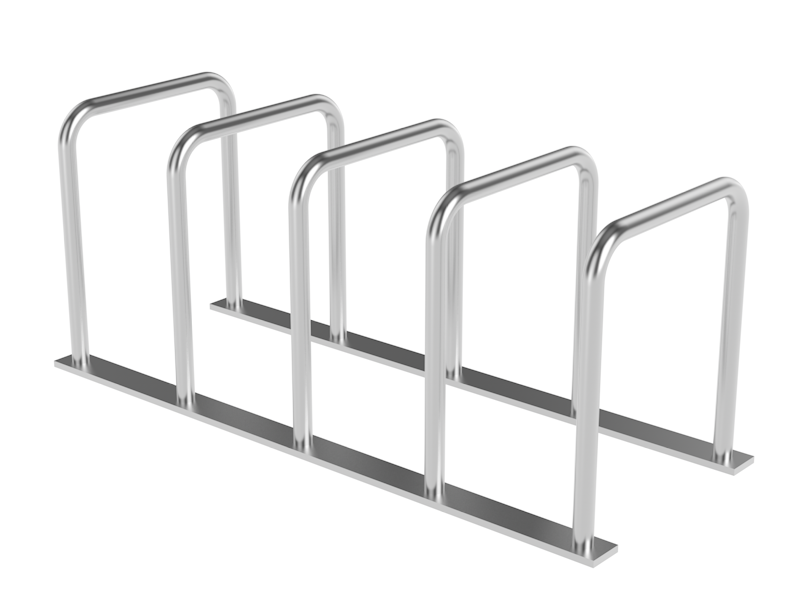 Велопарковка из нержавеющей стали на 4 места, 1500*600*400 мм