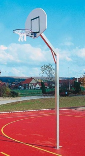 Стойка алюминиевая стритбольная стационарная, вынос фермы стойки 1650мм