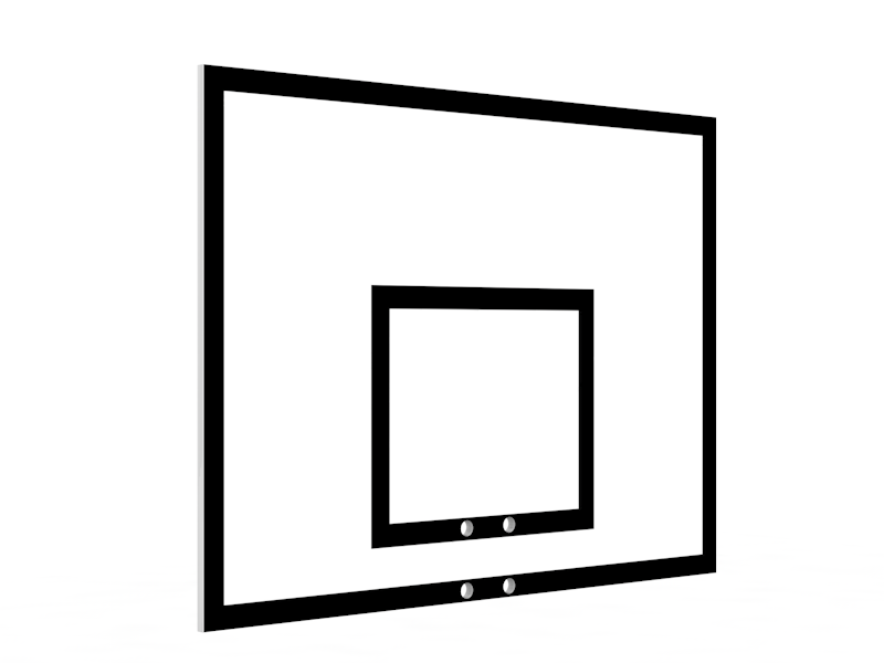 Щит баскетбольный тренировочный  из фанеры, 1200мм*900мм