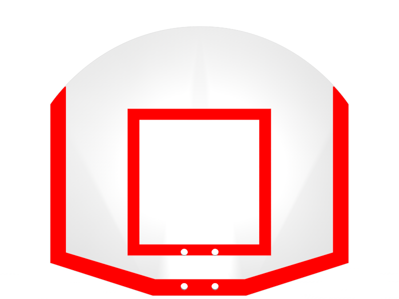 Щит стритбольный, 860*960мм, фанера толщина 18 мм