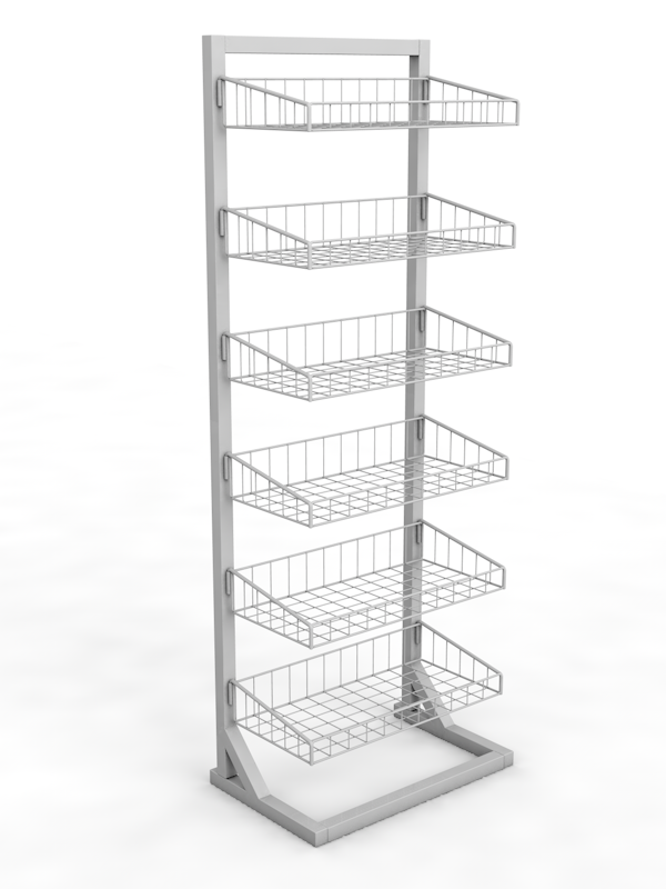 Стеллаж для хранения спортивного инвентаря, 630*1900*450 мм