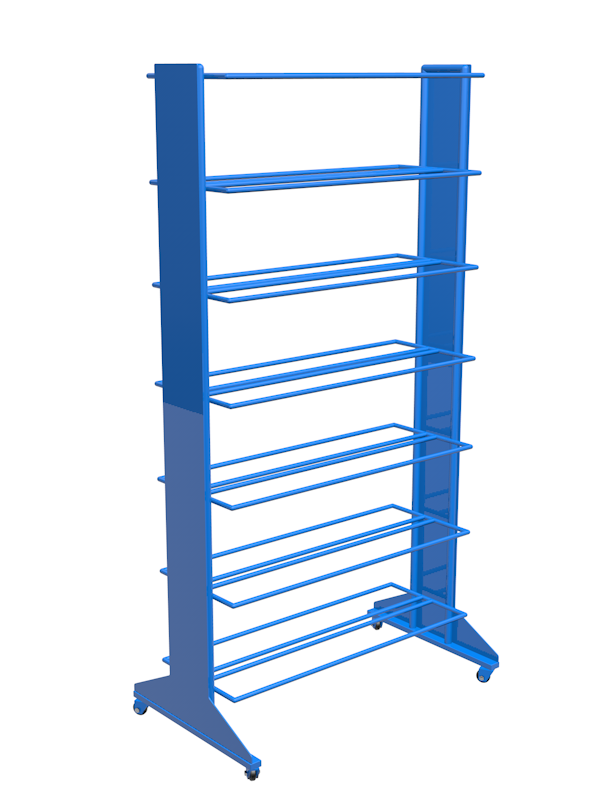 Стеллаж для мячей усиленный двухсторонний, 1250*500*2000 мм