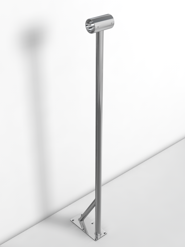 Кронштейн напольный однорядный из нержавеющей стали