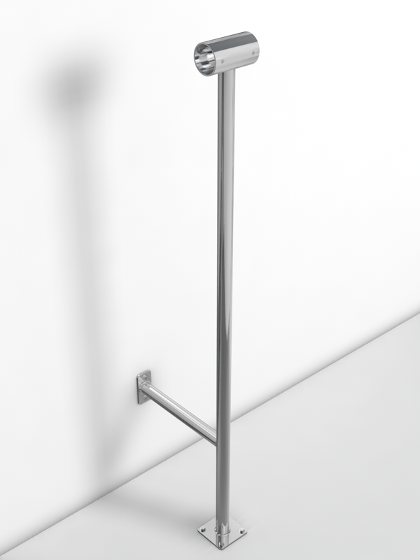 Кронштейн напольно-пристенный однорядный из нержавеющей стали