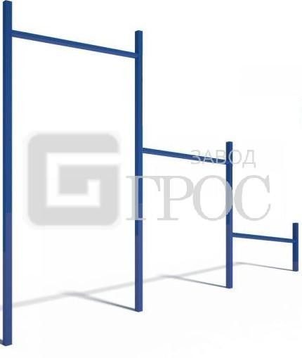 Турник тройной разноуровневый для подтягивания и отжиманий