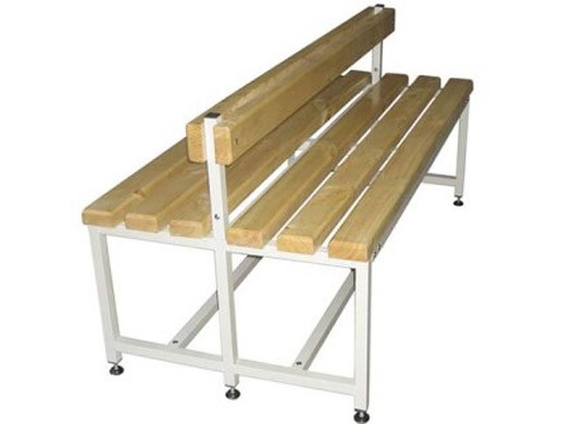 Скамья для раздевалок двусторонняя со спинкой 2м