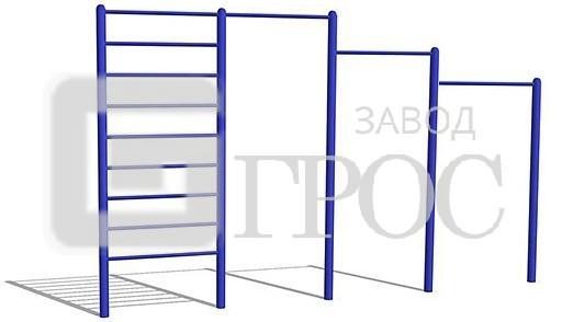 Шведская стенка и три турника