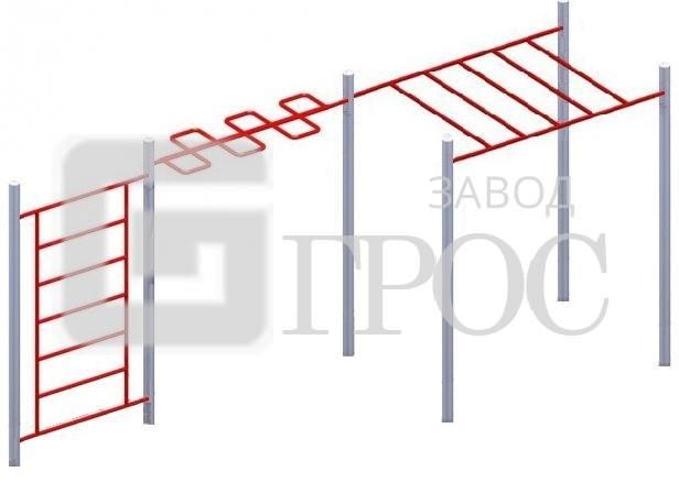 Комплекс шведская стенка, рукоход, турник