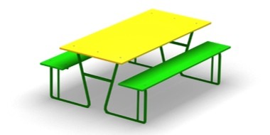 Столик уличный со скамейками