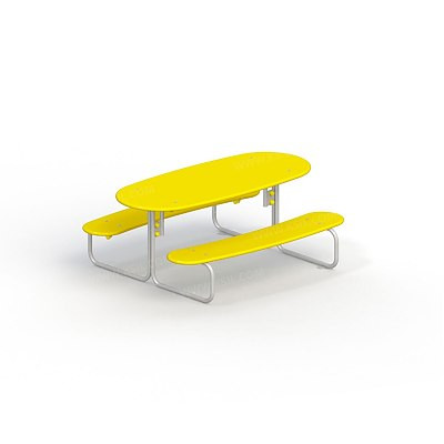 Стол со скамьями детский, 1215*1480 мм, Н=580 мм