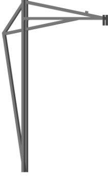 Стойка баскетбольная стационарная,  вынос щита  2,65м