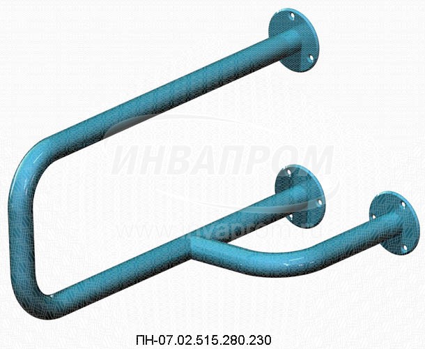 Поручень для инвалидов настенный правый ПН-07.02.515.280.230