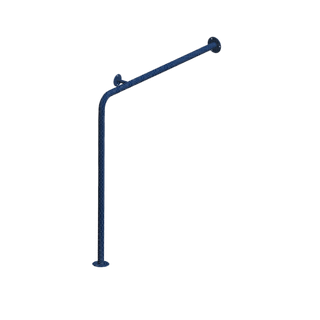 Поручень для инвалидов угловой с опорой на пол левый ПУ-02.04.875.875.115