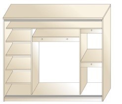 Шкаф-купе трехдверный 2200*450*2320 мм