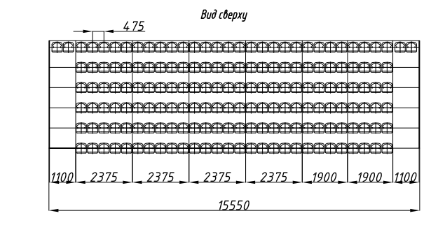 Трибуна сборная металлическая стационарная, 6ти рядная, 172 посадочных места