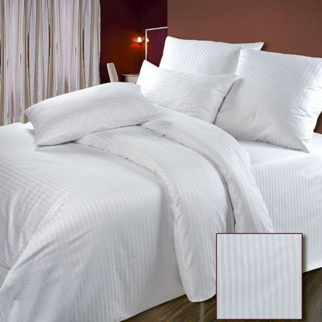 Комплект постельного белья, сатин-страйп (полоса вдоль) 2 спальный