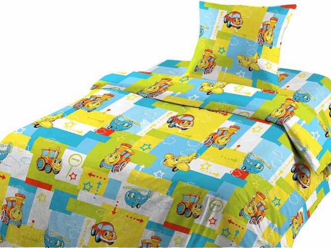 Комплект постельного белья, детский, бязь набивная  ГОСТ пл. 142  гр/м2