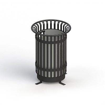 Урна металлическая с окрашенной вставкой