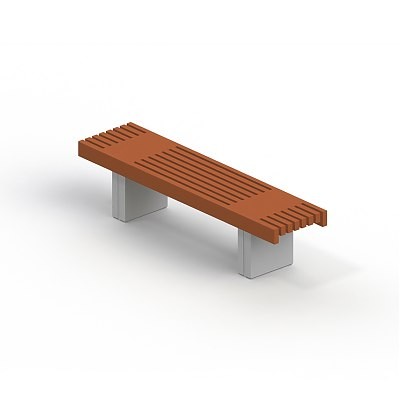 Скамья садово-парковая на железобетонных ножках