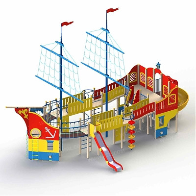 Детский игровой комплекс, 2-х мачтовый 