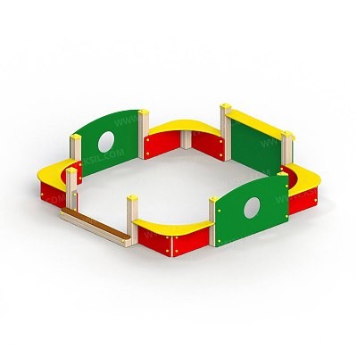 Песочный дворик, без входной арки и козырька