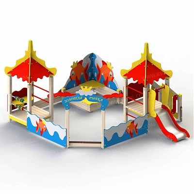 Песочный дворик с горкой 