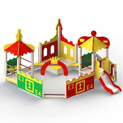 Песочный дворик с горкой 