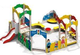 Песочный дворик с горкой 