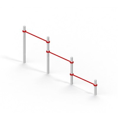 Тройной каскад турников для отжимания и подтягивания