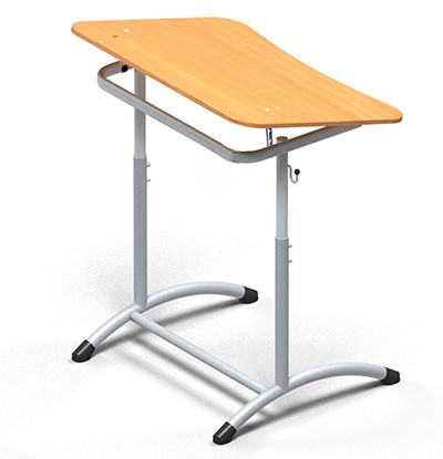 Парта нерегулируемая одноместная, с углом наклона столешницы, 700*500*520 мм