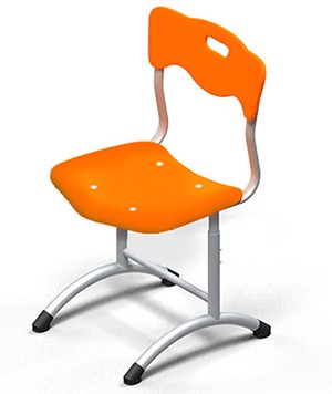 Стул нерегулируемый STAND-UP оранжевый, h-420 мм