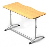 Парта регулируемая двухместная, 1200*500*580, 640, 700 мм