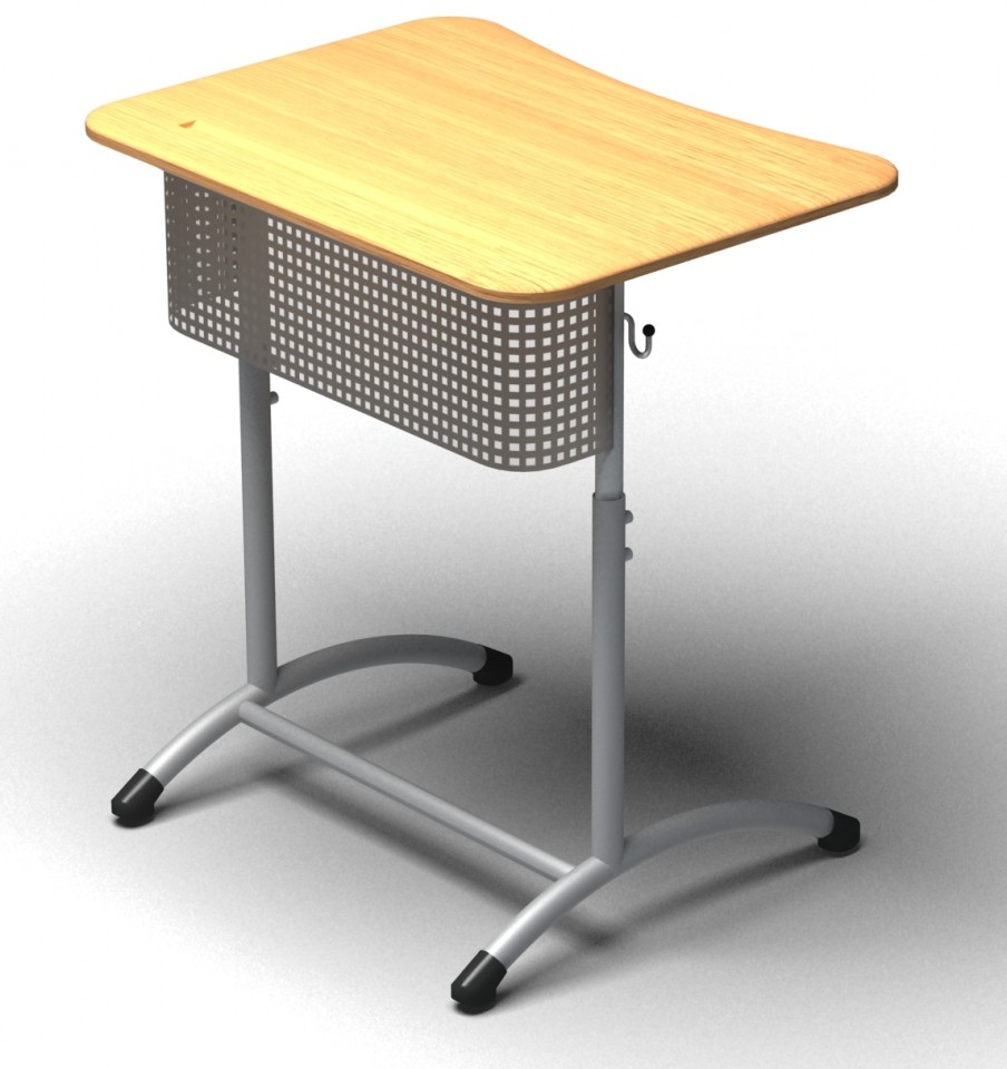 Парта регулируемая одноместная, с перфорированным экраном, 700*500*580, 640, 700 мм