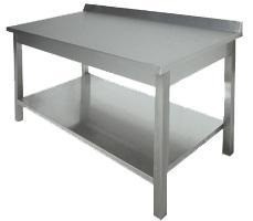 Стол пристенный с бортом и полкой 1200*600*850