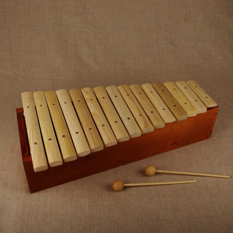 Ксилофон диатонический (15 пластин, с резонатором)